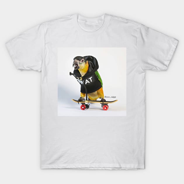 Crazy Skater Birb T-Shirt by Coco_Caique